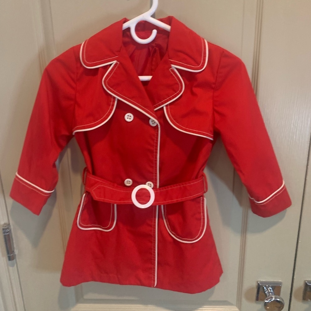 VINTAGE! Northlander Children's All Weather Coat w/ Matching Belt + Hat 8/10